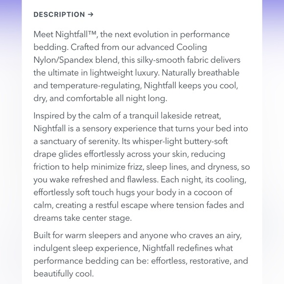 SHEEX Nightfall Fitted Cooling Bed Sheet in Color Sand Dune Size King / Cal King - Picture 5 of 8